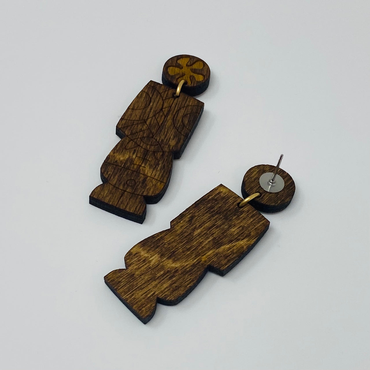 SALE!  Wooden Tiki Tony Litewood™ Earrings