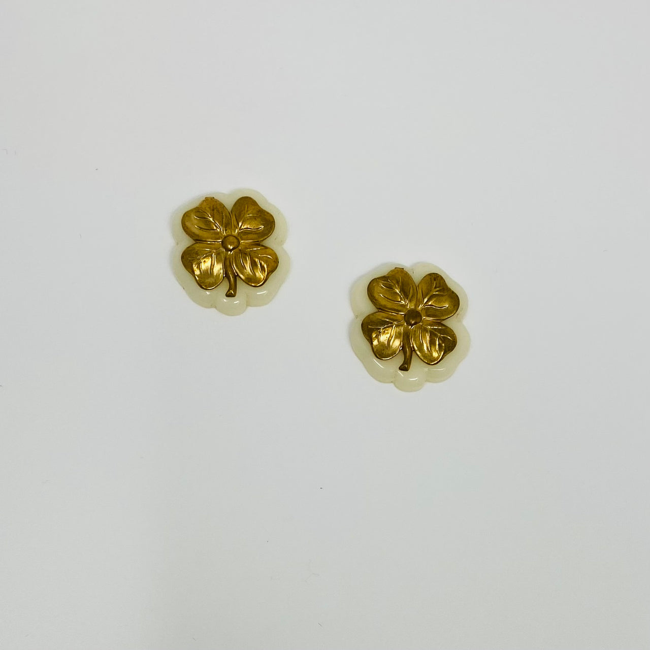 Brass Bakelite Clover Striking™ Earrings