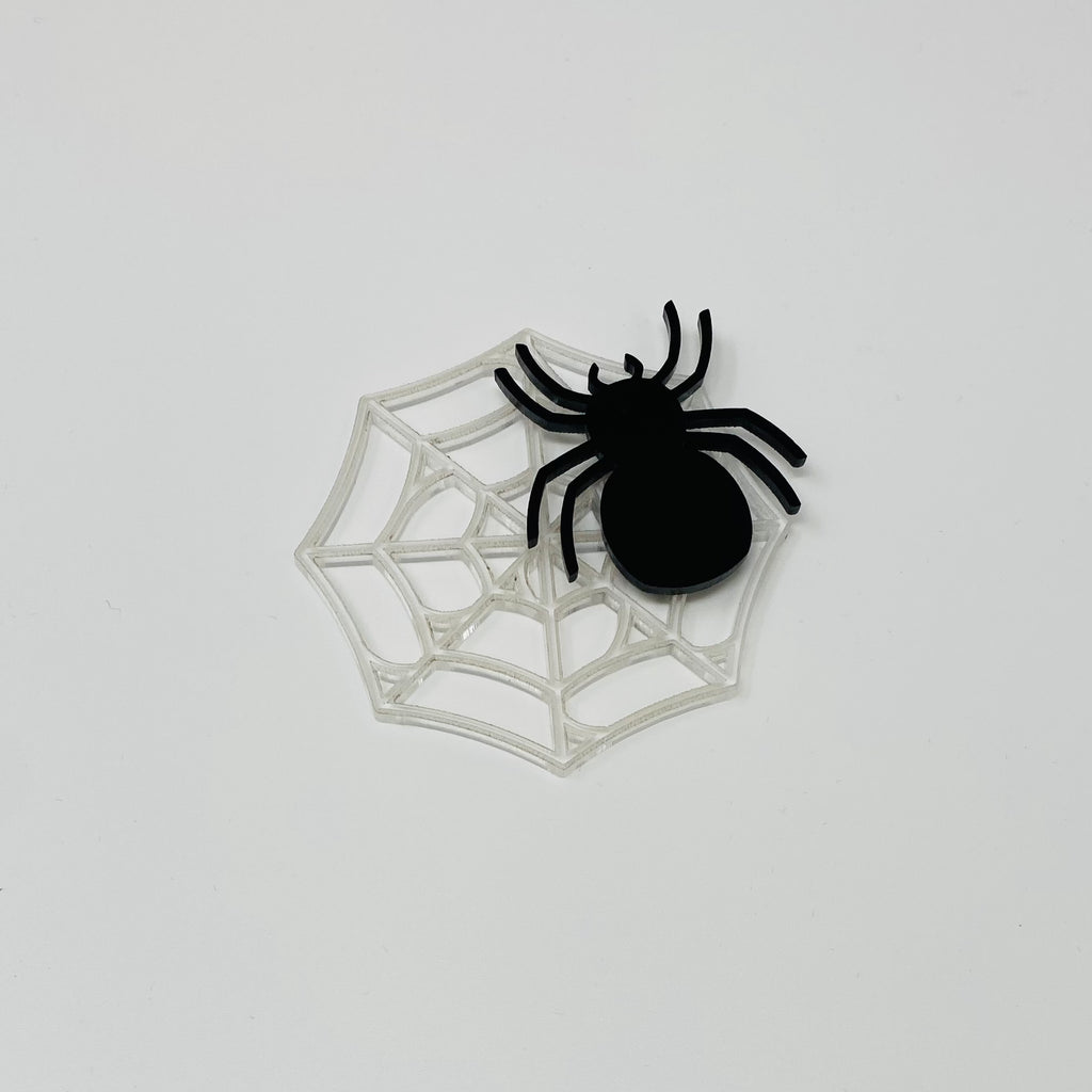 Flare™ Spider and Web Brooch
