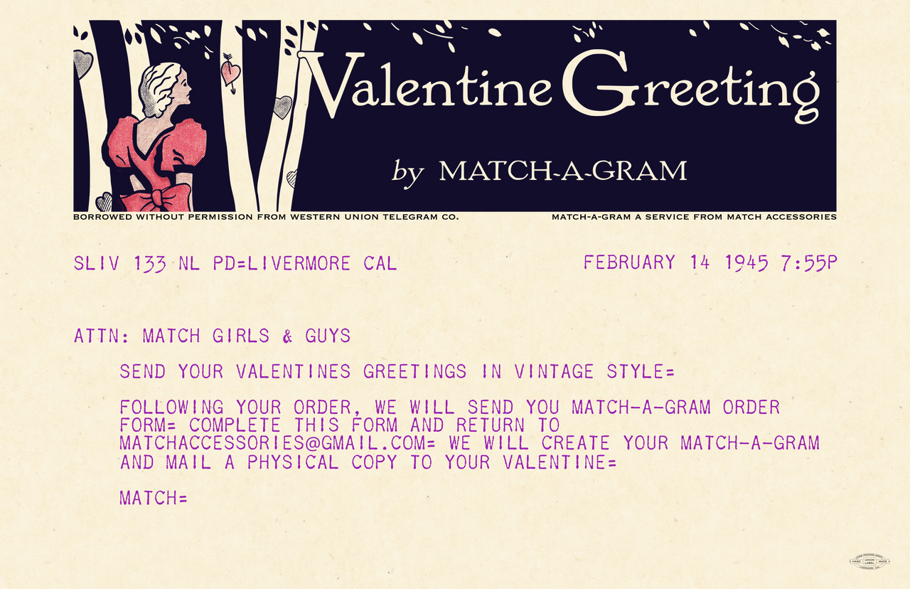 Valentine Match-a-Gram