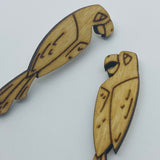 Wooden Tiki Bird Hosts Litewood™ Lapel Pin Set