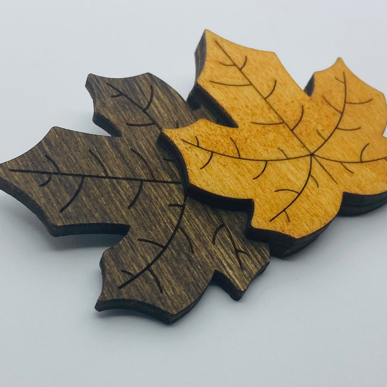 Wooden Autumn Leaf Litewood™ Brooch
