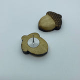 Hand Carved Wooden Acorn Litewood™ Earrings