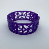 Flare Tiki Tapa Bangle Bracelet in Dark Purple