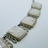 Confetti Lucite Blossom Sparklite™ Necklace in White Moonlite