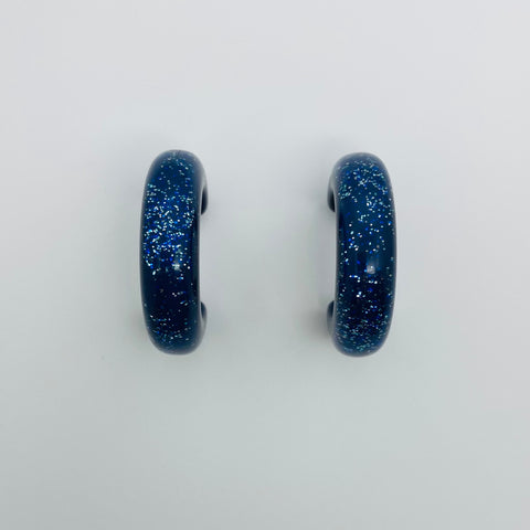 Confetti Lucite Hoop Sparklite™ Earrings in Royal