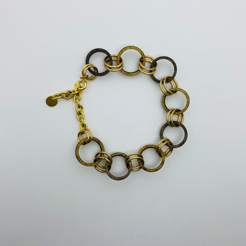 Wooden Brass Haskell Chain Litewood™ Bracelet in Natural