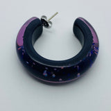 Confetti Lucite Hoop Sparklite™ Earrings in Eggplant