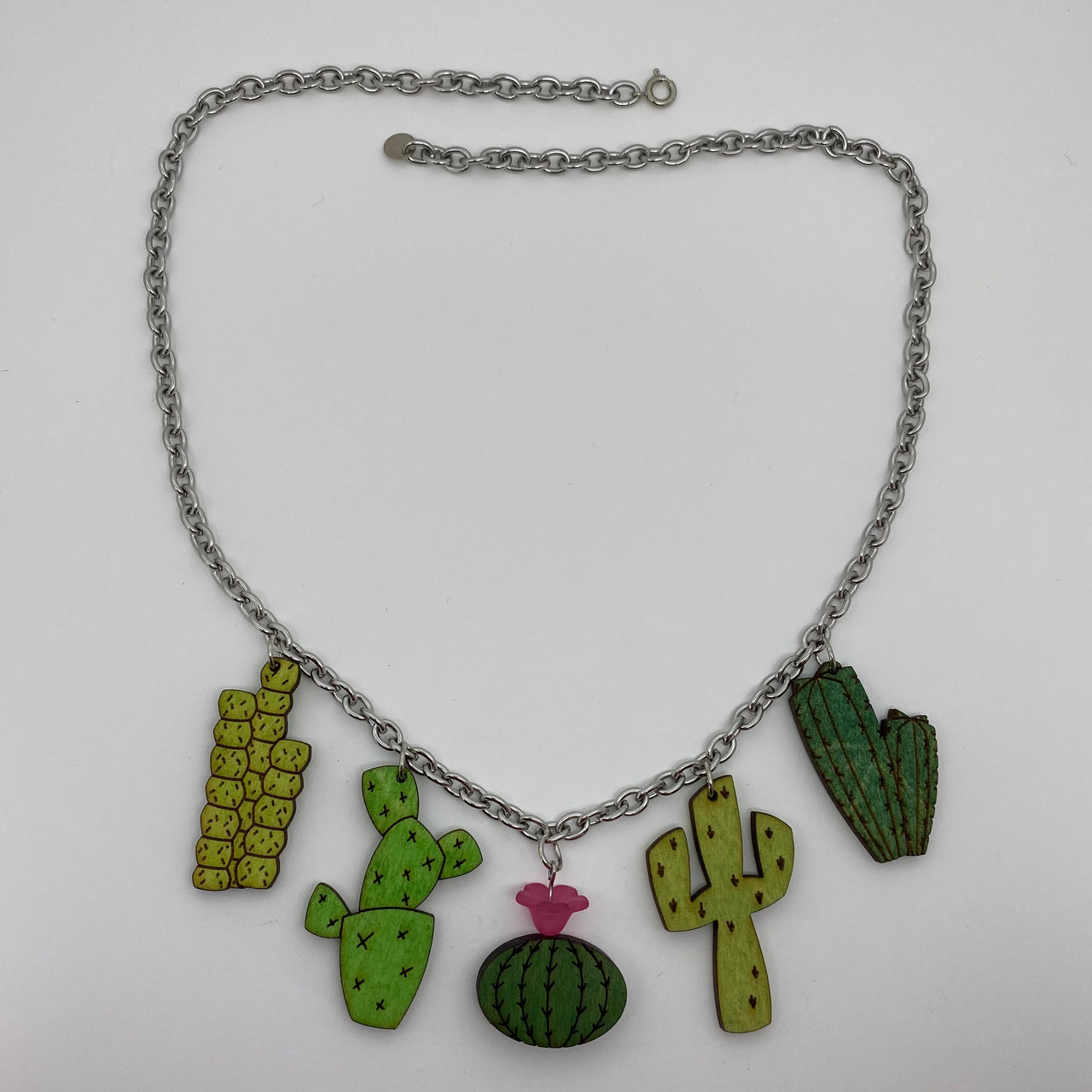 Wooden Cactus Litewood Necklace