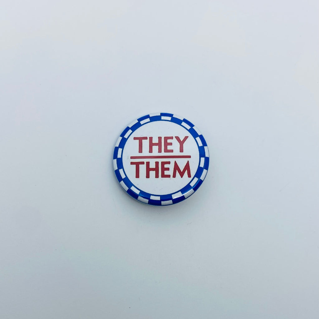 Vintage Quippy Button - THEY/THEM