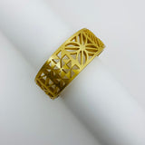Flare Tiki Tapa Bangle Bracelet in Gold