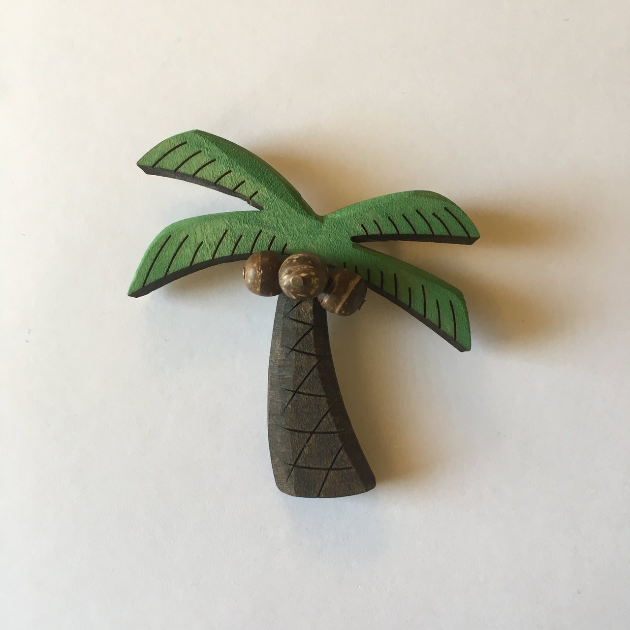 Hand Carved Wooden Palm Tree Litewood™ Brooch
