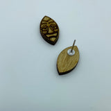 Wooden Tiki Mask Litewood™ Earrings