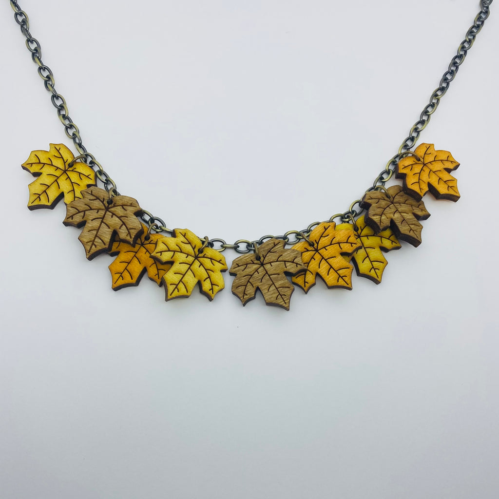 Wooden Autumn Leaf Litewood™ Necklace