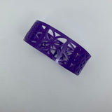 Flare Tiki Tapa Bangle Bracelet in Dark Purple