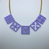 Flare Tiki Tapa Necklace in Light Purple
