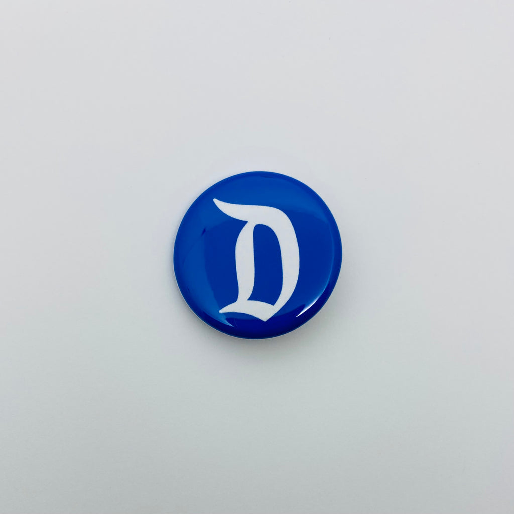 Gothic “D” Button in Blue