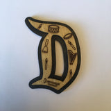 SALE! Wooden Seance Gothic "D" Litewood™ Brooch