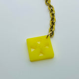 Flare Tiki Tapa Necklace in Yellow