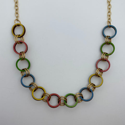 Wooden Brass Haskell Chain Litewood™ Necklace in Primary