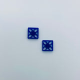 Flare Tiki Tapa Earrings in Royal Blue