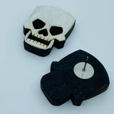 Wooden Skeleton Dance Skull Litewood™ Earrings