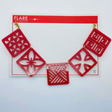 Flare Tiki Tapa Necklace in Red