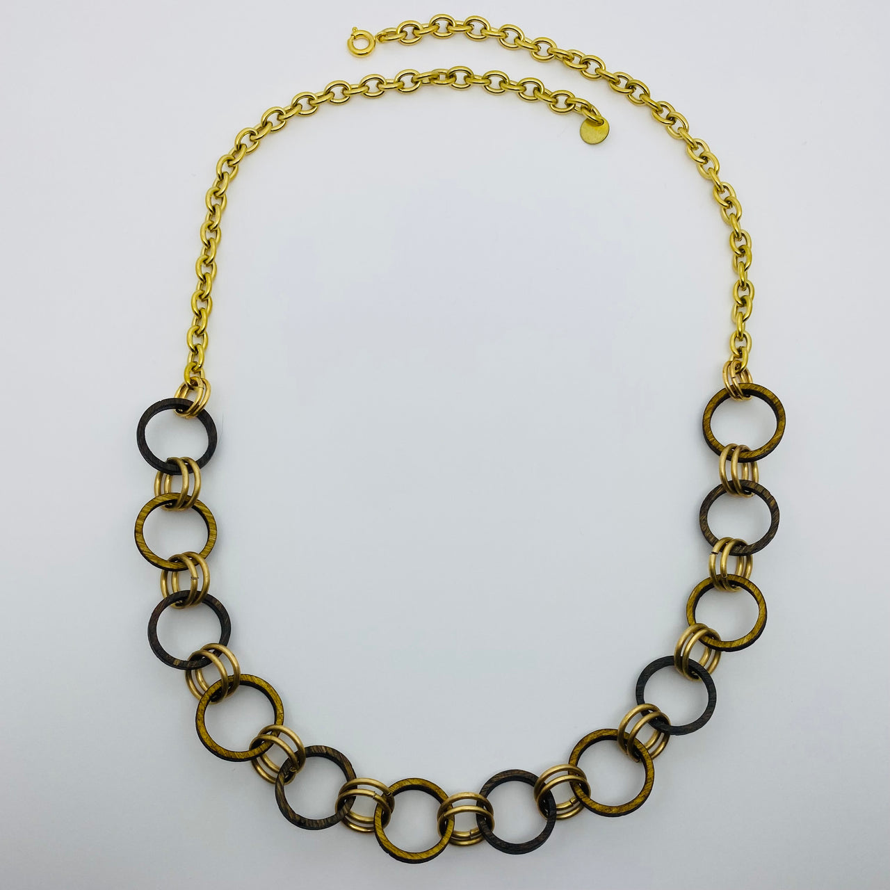 Wooden Brass Haskell Chain Litewood™ Necklace in Natural