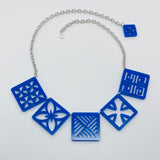 Flare Tiki Tapa Necklace in Royal Blue