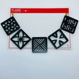 Flare Tiki Tapa Necklace in Black