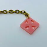 Flare Tiki Tapa Necklace in Light Pink