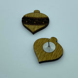 Wooden Tiki Christmas Ornament Litewood Dangler Earrings