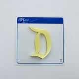 Metal Gothic “D” Striking™ Brooch in Polished Brass