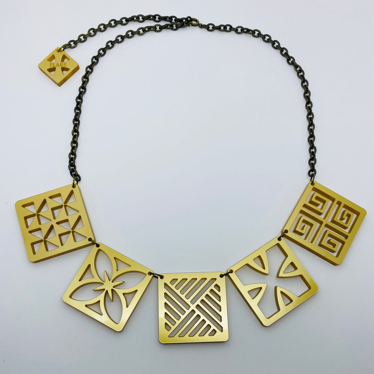 Flare Tiki Tapa Necklace in Gold