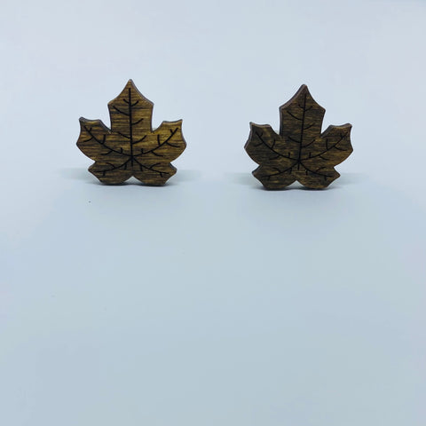 Wooden Autumn Leaf Litewood™ Cufflinks