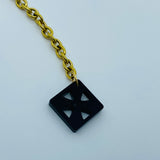 Flare Tiki Tapa Necklace in Black