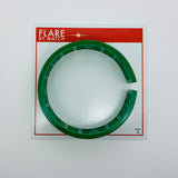 Flare Tiki Tapa Bangle Bracelet in Dark Green
