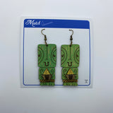 Wooden Tiki Pineapple Whip Litewood™ Earrings by Tiki Tony