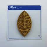 Wooden Tiki Mask Litewood™ Brooch