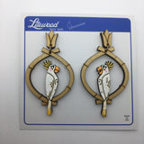 Hand Painted Wooden Showgirl Birds Litewood™ Earrings