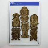 Wooden Tiki Totem Litewood™ Lapel Pin Set