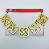 Flare Tiki Tapa Necklace in Gold