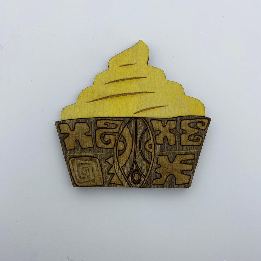 Wooden Pineapple Whip Litewood™ Brooch by Tiki Tony