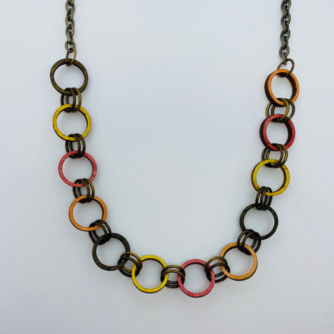 Wooden Brass Haskell Chain Litewood™ Necklace in Autumn