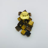 Wooden Haskell Cube Litewood™ Brooch in Natural