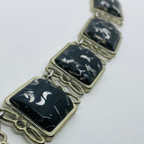 Confetti Lucite Blossom Sparklite™ Necklace in Black Moonlite