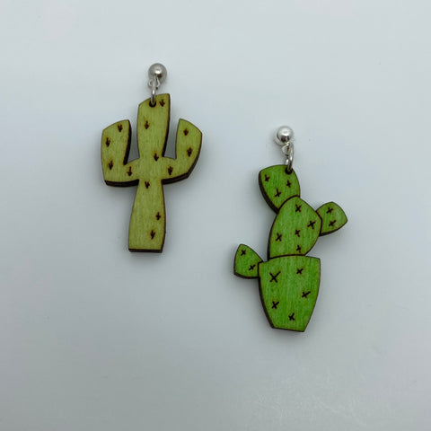 Wooden Cactus Litewood™ Earrings