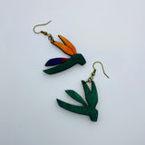 Hand Painted Wooden Bird Of Paradise Litewood™ Earrings